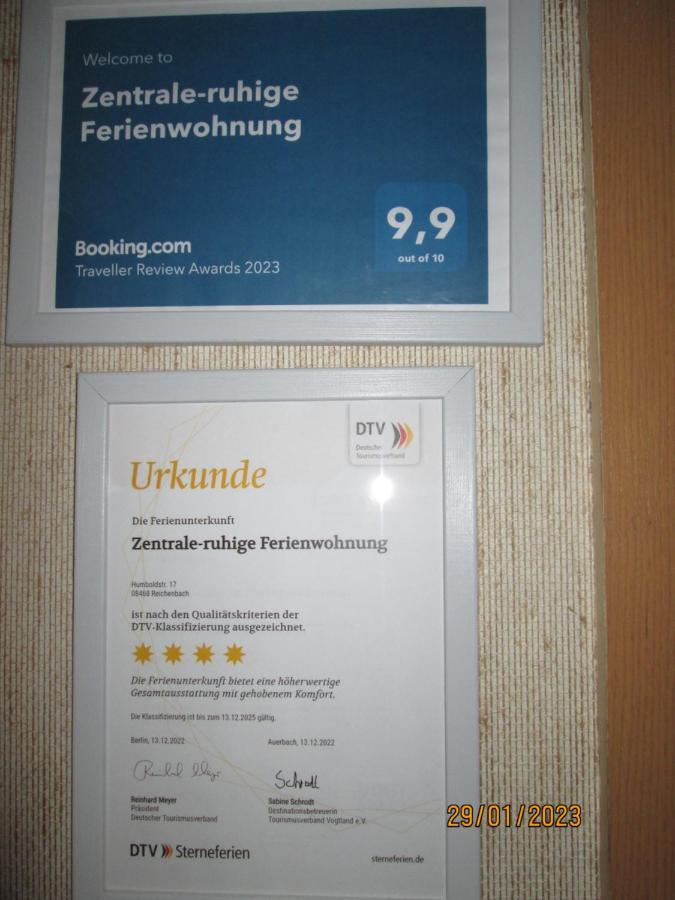 Zentrale-Ruhige Ferienwohnung Reichenbach im Vogtland Exterior foto